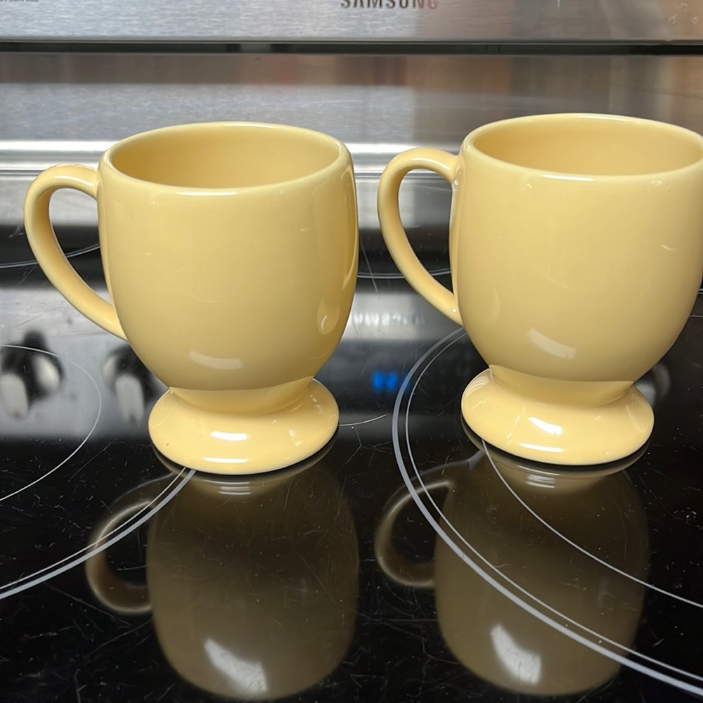 Gail Pittman for Southern Living at Home Butter Yellow 2 mugs